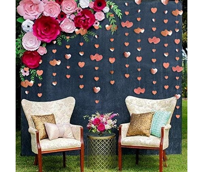 Banner cu Inimioare, Flippy, Tip Franjuri, 4 m, Rola de Ata Inclusa, Roz cu Sclipici Banner cu Inimioare, Flippy, Tip Franjuri, 4 m, Rola de Ata Inclusa, Roz cu Sclipici