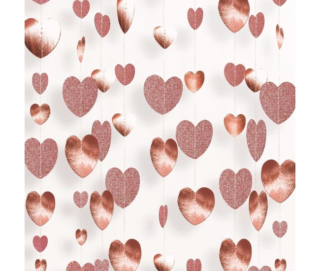 Banner cu Inimioare, Flippy, Tip Franjuri, 4 m, Rola de Ata Inclusa, Roz cu Sclipici Banner cu Inimioare, Flippy, Tip Franjuri, 4 m, Rola de Ata Inclusa, Roz cu Sclipici