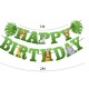 Banner Happy Birthday 100x200 cm, Flippy, Rola de Ata Inclusa, Tematica Jungle, Verde