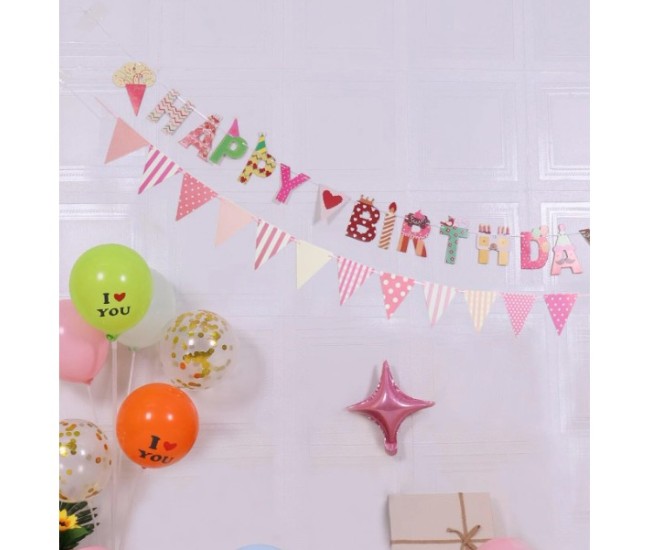 Banner Happy Birthday 100x200 cm, Flippy, Rola de Ata Inclusa, Tematica Candy, Multicolor Banner Happy Birthday 100x200 cm, Flippy, Rola de Ata Inclusa, Tematica Candy, Multicolor