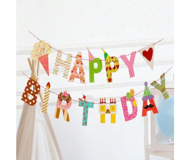 Banner Happy Birthday 100x200 cm, Flippy, Rola de Ata Inclusa, Tematica Candy, Multicolor Banner Happy Birthday 100x200 cm, Flippy, Rola de Ata Inclusa, Tematica Candy, Multicolor
