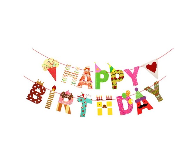 Banner Happy Birthday 100x200 cm, Flippy, Rola de Ata Inclusa, Tematica Candy, Multicolor Banner Happy Birthday 100x200 cm, Flippy, Rola de Ata Inclusa, Tematica Candy, Multicolor