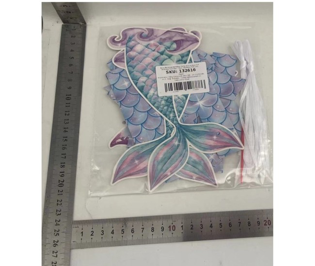 Banner Happy Birthday Sirena, Flippy, Colectia Mermaid, 17 Piese, Multicolor Banner Happy Birthday Sirena, Flippy, Colectia Mermaid, 17 Piese, Multicolor