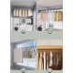 Bara Telescopica Multifunctionala, Flippy, din Otel Inoxidabil si ABS, Utilizare Universala, Extensie 185 - 205 cm, Fara Perforare Perete, Negru