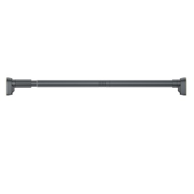 Bara Telescopica Multifunctionala, Flippy, din Otel Inoxidabil si ABS, Utilizare Universala, Extensie 185 - 205 cm, Fara Perforare Perete, Gri