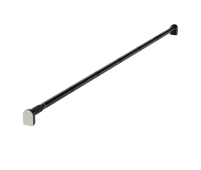 Bara Telescopica Multifunctionala, Flippy, din Otel Inoxidabil si ABS, Utilizare Universala, Extensie 185 - 205 cm, Fara Perforare Perete, Negru