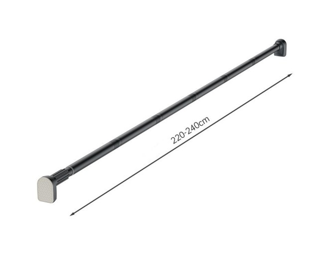 Bara Telescopica Multifunctionala, Flippy, din Otel Inoxidabil si ABS, Utilizare Universala, Extensie 220 - 240 cm, Fara Perforare Perete, Gri Bara Telescopica Multifunctionala, Flippy, din Otel Inoxidabil si ABS, Utilizare Universala, Extensie 220 - 240 cm, Fara Perforare Perete, Gri