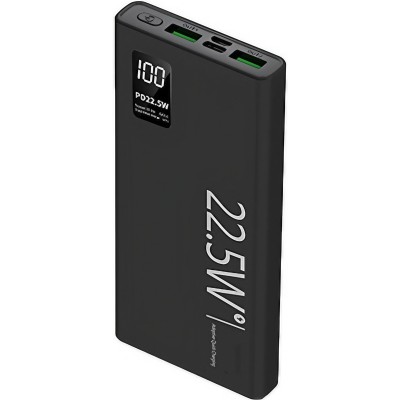 Baterie Externa Powerbank, Flippy, Ultra-Subtire cu Ecran Digital, Compatibilitate Universala, TYPE-C si USB x2, 10000 mAh, Power Delivery 22.5W, 144x66x16 mm, Negru Baterie Externa Powerbank, Flippy, Ultra-Subtire cu Ecran Digital, Compatibilitate Universala, TYPE-C si USB x2, 10000 mAh, Power Delivery 22.5W, 144x66x16 mm, Negru