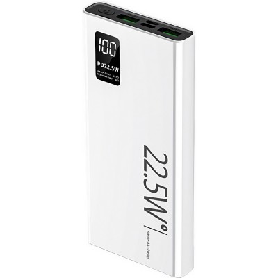 Baterie Externa Powerbank, Flippy, Ultra-Subtire cu Ecran Digital, Compatibilitate Universala, TYPE-C si USB x2, 20000 mAh, Power Delivery 22.5W, 144x66x26 mm, Alb Baterie Externa Powerbank, Flippy, Ultra-Subtire cu Ecran Digital, Compatibilitate Universala, TYPE-C si USB x2, 20000 mAh, Power Delivery 22.5W, 144x66x26 mm, Alb