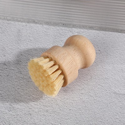Beech sisal pot brush for washing dishes and pots - Color: Beech sisal pot brush 8x5cm