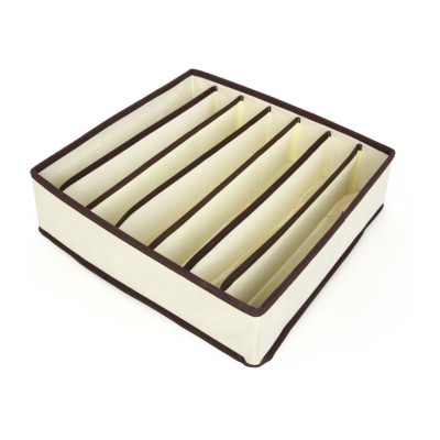 Cutie De Depozitare, Flippy, Pentru Lenjerie, Sosete Si Sutiene, Material Textil, 7 Compartimente, 32 x 32 x 10 cm, Culoare Bej Cutie De Depozitare, Flippy, Pentru Lenjerie, Sosete Si Sutiene, Material Textil, 7 Compartimente, 32 x 32 x 10 cm, Culoare Bej