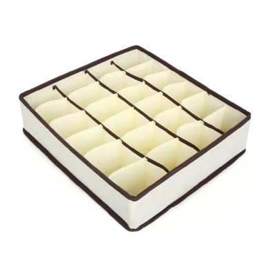 Cutie De Depozitare, Flippy, Pentru Lenjerie, Sosete Si Sutiene, Material Textil, 24 Compartimente, 32 x 32 x 10 cm, Culoare Bej Cutie De Depozitare, Flippy, Pentru Lenjerie, Sosete Si Sutiene, Material Textil, 24 Compartimente, 32 x 32 x 10 cm, Culoare Bej