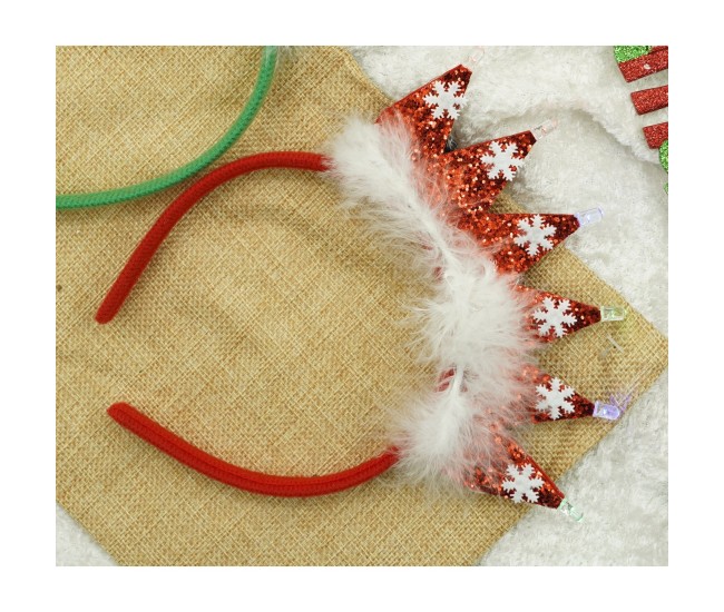 Bentita/cerc de Craciun, culoare rosie, marime standard, Flippy Bentita/cerc de Craciun, culoare rosie, marime standard, Flippy