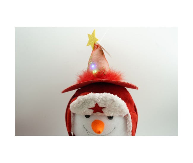 Bentita/cerc tip palarie de Craciun, culoare rosie cu led, marime standard, Flippy Bentita/cerc tip palarie de Craciun, culoare rosie cu led, marime standard, Flippy