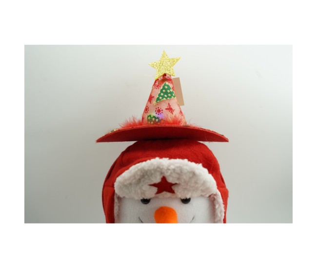 Bentita/cerc tip palarie de Craciun, culoare rosie cu led, marime standard, Flippy Bentita/cerc tip palarie de Craciun, culoare rosie cu led, marime standard, Flippy