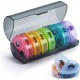 Cutie Depozitare Medicamente, Flippy, 7 Zile, 14 Compartimente, Cutie Suport, Recipiente Detasabile, Portabila, Recipiente Colorate, Suport Negru, 17.5x11x9.5 cm Cutie Depozitare Medicamente, Flippy, 7 Zile, 14 Compartimente, Cutie Suport, Recipiente Detasabile, Portabila, Recipiente Colorate, Suport Negru, 17.5x11x9.5 cm