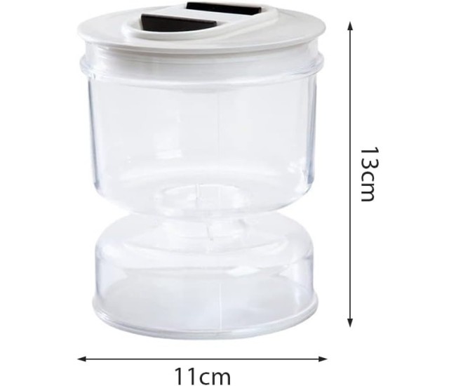 Borcan pentru Muraturi, Flippy, cu Separator pentru Lichide, Ermetic, Termorezistent, Tip Clepsidra, 800 ml, ABS, Alb, 13x11 cm Borcan pentru Muraturi, Flippy, cu Separator pentru Lichide, Ermetic, Termorezistent, Tip Clepsidra, 800 ml, ABS, Alb, 13x11 cm