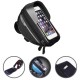 Borseta bicicleta impermeabila cu husa pentru telefon Flippy, montare pe ghidon, compatibila cu telefoane de pana la 16 cm, spatiu depozitare, 18.5x9.5 cm, negru Borseta bicicleta impermeabila cu husa pentru telefon Flippy, montare pe ghidon, compatibila cu telefoane de pana la 16 cm, spatiu depozitare, 18.5x9.5 cm, negru