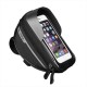 Borseta bicicleta impermeabila cu husa pentru telefon Flippy, montare pe ghidon, compatibila cu telefoane de pana la 16 cm, spatiu depozitare, 18.5x9.5 cm, negru Borseta bicicleta impermeabila cu husa pentru telefon Flippy, montare pe ghidon, compatibila cu telefoane de pana la 16 cm, spatiu depozitare, 18.5x9.5 cm, negru