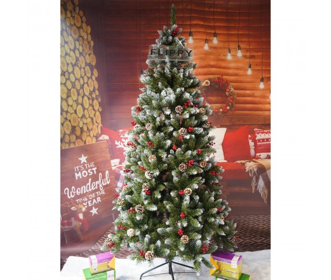 Brad Artificial de Craciun, Flippy, Sectionat pentru Perete/ Colt, 2.10 m inaltime, Verde, Decorat, Diametru Inferior 106 cm, Interior/ Exterior Brad Artificial de Craciun, Flippy, Sectionat pentru Perete/ Colt, 2.10 m inaltime, Verde, Decorat, Diametru Inferior 106 cm, Interior/ Exterior