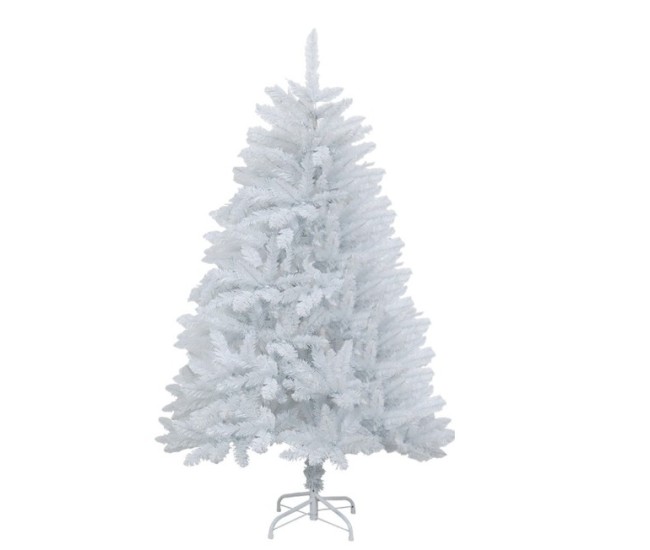 Brad de Craciun artificial cu suport inclus Flippy, 150 cm, 450 Ramuri Varfuri, Suport Clasic, Fara iluminare, utilizat pentru interior/exterior, Alb Brad de Craciun artificial cu suport inclus Flippy, 150 cm, 450 Ramuri Varfuri, Suport Clasic, Fara iluminare, utilizat pentru interior/exterior, Alb
