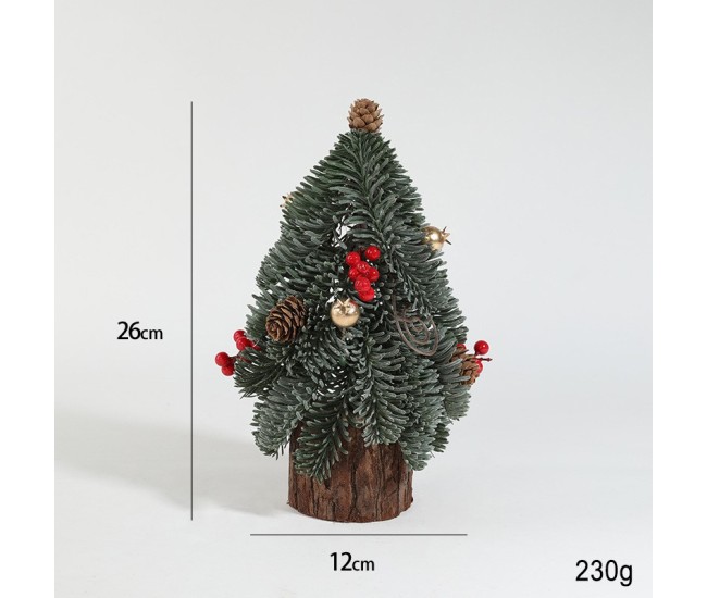 Decoratiune Craciun pentru Masa, Flippy, Ornament de Decor Model Brad de Craciun de Dimensiuni Mici, pentru Birou si Interior, din Plastic 26 x 12 x 12 cm, Verde Decoratiune Craciun pentru Masa, Flippy, Ornament de Decor Model Brad de Craciun de Dimensiuni Mici, pentru Birou si Interior, din Plastic 26 x 12 x 12 cm, Verde