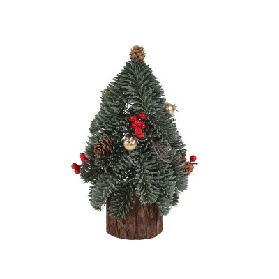 Decoratiune Craciun pentru Masa, Flippy, Ornament de Decor Model Brad de Craciun de Dimensiuni Mici, pentru Birou si Interior, din Plastic 26 x 12 x 12 cm, Verde Decoratiune Craciun pentru Masa, Flippy, Ornament de Decor Model Brad de Craciun de Dimensiuni Mici, pentru Birou si Interior, din Plastic 26 x 12 x 12 cm, Verde