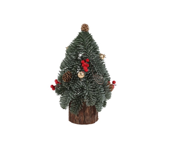 Decoratiune Craciun pentru Masa, Flippy, Ornament de Decor Model Brad de Craciun de Dimensiuni Mici, pentru Birou si Interior, din Plastic 26 x 12 x 12 cm, Verde Decoratiune Craciun pentru Masa, Flippy, Ornament de Decor Model Brad de Craciun de Dimensiuni Mici, pentru Birou si Interior, din Plastic 26 x 12 x 12 cm, Verde