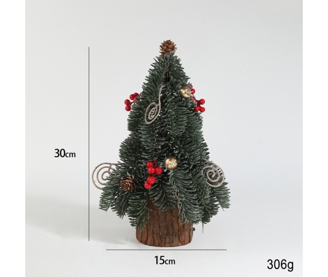 Decoratiune Craciun pentru Masa, Flippy, Ornament de Decor Model Brad de Craciun de Dimensiuni Mici, pentru Birou si Interior, din Plastic 30 x 15 x 15 cm, Verde Decoratiune Craciun pentru Masa, Flippy, Ornament de Decor Model Brad de Craciun de Dimensiuni Mici, pentru Birou si Interior, din Plastic 30 x 15 x 15 cm, Verde