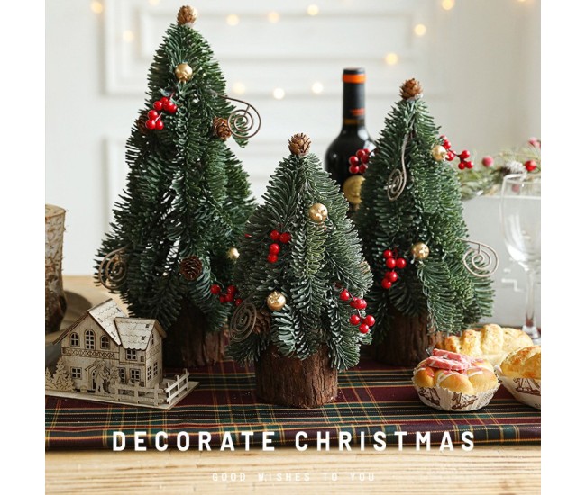 Decoratiune Craciun pentru Masa, Flippy, Ornament de Decor Model Brad de Craciun de Dimensiuni Mici, pentru Birou si Interior, din Plastic 30 x 15 x 15 cm, Verde Decoratiune Craciun pentru Masa, Flippy, Ornament de Decor Model Brad de Craciun de Dimensiuni Mici, pentru Birou si Interior, din Plastic 30 x 15 x 15 cm, Verde