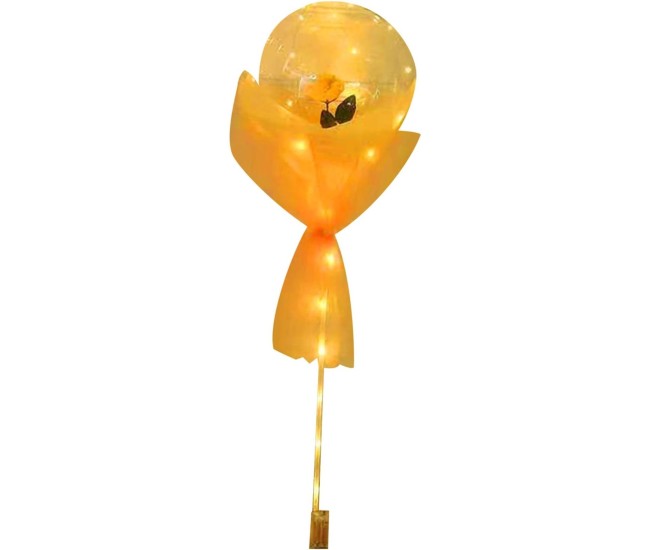Buchet Decorativ, Flippy, Trandafir in Balon cu Lumini Led, Diametru 35 cm, 2 x Baterii AA (neincluse), Sampanie Buchet Decorativ, Flippy, Trandafir in Balon cu Lumini Led, Diametru 35 cm, 2 x Baterii AA (neincluse), Sampanie
