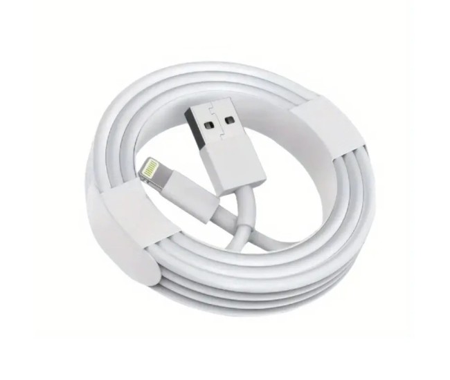 Cablu de Date Fast Charging, Flippy, port USB-B Compatibil cu iPhone cu porturi de tip Lightning, pentru Incarcare rapida 2A, Lungime 3M, Alb