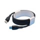 Cablu de Date impletit din Nailon, Flippy, Incarcare Rapida, Potrivit Compatibil cu iPhone, Cablu de Incarcare cu Power Delivery 20W, 1 m, Negru