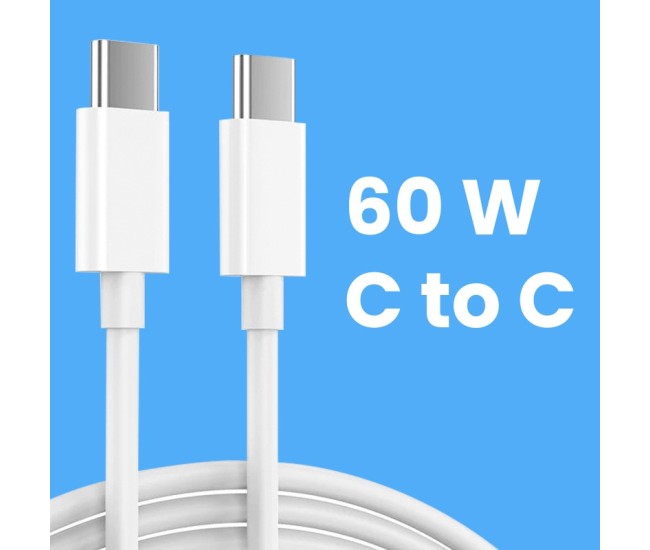Cablu de Date pentru Telefon, Flippy, Cablu TYPE-C to TYPE-C Universal, Compatibil cu iOS si Android, Power Delivery 60W 130 cupru, 2 M, Simplu, Alb Cablu de Date pentru Telefon, Flippy, Cablu TYPE-C to TYPE-C Universal, Compatibil cu iOS si Android, Power Delivery 60W 130 cupru, 2 M, Simplu, Alb