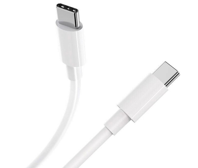 Cablu de Date pentru Telefon, Flippy, Cablu TYPE-C to TYPE-C Universal, Compatibil cu iOS si Android, Putere Suportata 240W, Fire 160 cupru, 2M, Simplu, Alb
