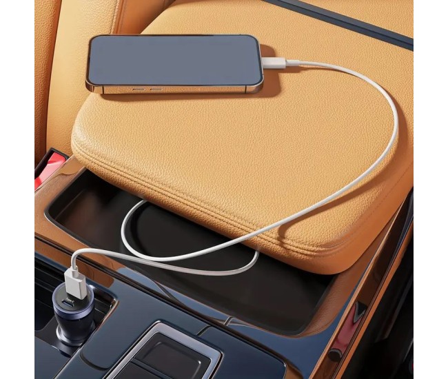 Cablu de Date pentru Telefon, Flippy, port USB-A Compatibil cu iPhone cu porturi de tip Lightning, pentru Incarcare Rapida, Lungime 2M, Alb