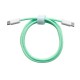 Cablu de Date Universal, Flippy, Incarcare Rapida, Type-C to Type-C Compatibil cu Telefon sau Tableta, Cablu de Incarcare Impletit din Nailon, 1 m, Verde