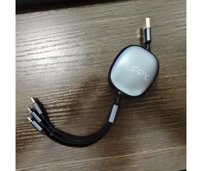 Cablu Retractabil Universal pentru Telefon, Flippy, Universal 3in1 pentru Orice Tip de Telefon, Micro-USB, Lightning, TYPE-C, 1.2M, Negru Cablu Retractabil Universal pentru Telefon, Flippy, Universal 3in1 pentru Orice Tip de Telefon, Micro-USB, Lightning, TYPE-C, 1.2M, Negru