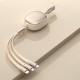 Cablu Retractabil Universal pentru Telefon, Flippy, Universal 3in1 pentru Orice Tip de Telefon, Micro-USB, Lightning, TYPE-C, 1.2M, Bej Cablu Retractabil Universal pentru Telefon, Flippy, Universal 3in1 pentru Orice Tip de Telefon, Micro-USB, Lightning, TYPE-C, 1.2M, Bej