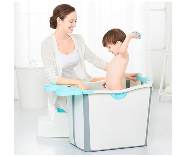 Cada Pliabila pentru Baie, Flippy, din PP+TPE, pentru Copii +6 Luni, Model Ursulet, Scaun de Interior, Detasabil, 82 x 50 x 54 cm, Albastru Cada Pliabila pentru Baie, Flippy, din PP+TPE, pentru Copii +6 Luni, Model Ursulet, Scaun de Interior, Detasabil, 82 x 50 x 54 cm, Albastru