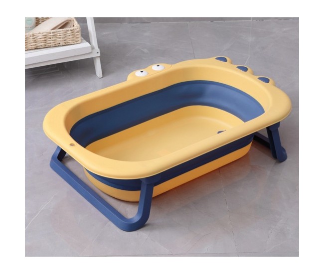 Cada Pliabila pentru Baie, Flippy, din PP+TPR, pentru Copii 0-6 Ani, Model Crocodil, Dop de Scurgere, 80x54x21 cm, Galben/Albastru Cada Pliabila pentru Baie, Flippy, din PP+TPR, pentru Copii 0-6 Ani, Model Crocodil, Dop de Scurgere, 80x54x21 cm, Galben/Albastru
