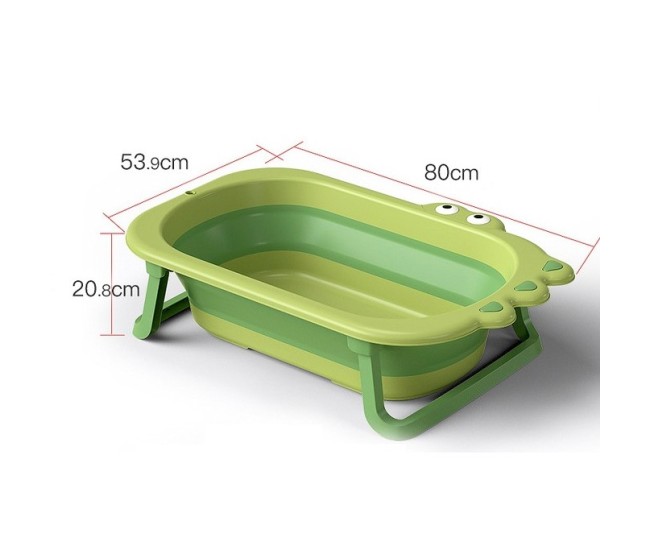 Cada Pliabila pentru Baie, Flippy, din PP+TPR, pentru Copii 0-6 Ani, Model Crocodil, Dop de Scurgere, 80x54x21 cm, Verde Cada Pliabila pentru Baie, Flippy, din PP+TPR, pentru Copii 0-6 Ani, Model Crocodil, Dop de Scurgere, 80x54x21 cm, Verde