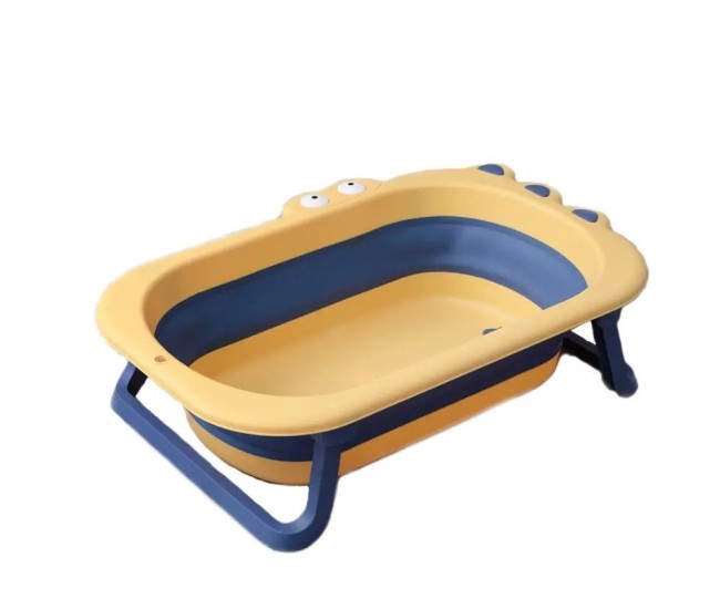 Cada Pliabila pentru Baie, Flippy, din PP+TPR, pentru Copii 0-6 Ani, Model Crocodil, Dop de Scurgere, 80x54x21 cm, Galben/Albastru Cada Pliabila pentru Baie, Flippy, din PP+TPR, pentru Copii 0-6 Ani, Model Crocodil, Dop de Scurgere, 80x54x21 cm, Galben/Albastru