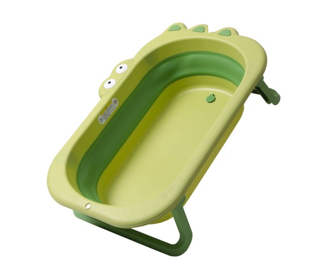 Cada Pliabila pentru Baie, Flippy, din PP+TPR, pentru Copii 0-6 Ani, Model Crocodil, Dop de Scurgere, 80x54x21 cm, Verde Cada Pliabila pentru Baie, Flippy, din PP+TPR, pentru Copii 0-6 Ani, Model Crocodil, Dop de Scurgere, 80x54x21 cm, Verde