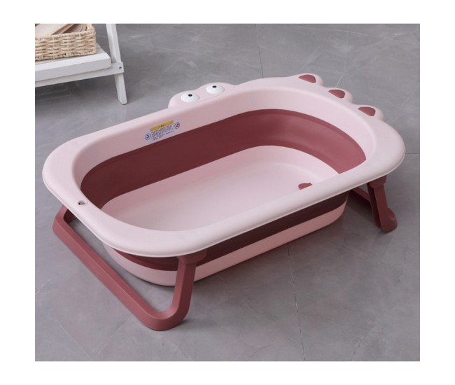 Cada Pliabila pentru Baie, Flippy, din PP+TPR, pentru Copii 0-6 Ani, Model Crocodil, Dop de Scurgere, 80x54x21 cm, Roz Cada Pliabila pentru Baie, Flippy, din PP+TPR, pentru Copii 0-6 Ani, Model Crocodil, Dop de Scurgere, 80x54x21 cm, Roz