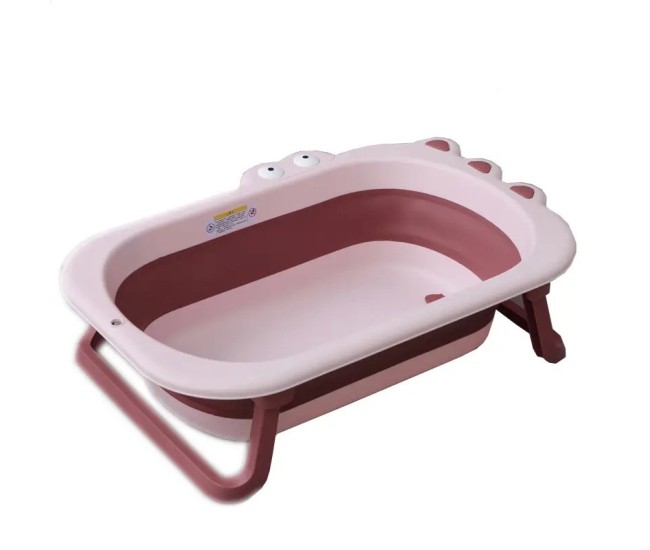 Cada Pliabila pentru Baie, Flippy, din PP+TPR, pentru Copii 0-6 Ani, Model Crocodil, Dop de Scurgere, 80x54x21 cm, Roz Cada Pliabila pentru Baie, Flippy, din PP+TPR, pentru Copii 0-6 Ani, Model Crocodil, Dop de Scurgere, 80x54x21 cm, Roz