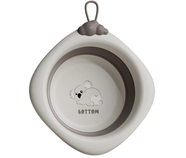 Cada Pliabila pentru Baie pentru Copii, Flippy, Cadita pentru Bebelusi, Model Romb Koala, Gri, 30x30x3.5 cm, 4L Cada Pliabila pentru Baie pentru Copii, Flippy, Cadita pentru Bebelusi, Model Romb Koala, Gri, 30x30x3.5 cm, 4L