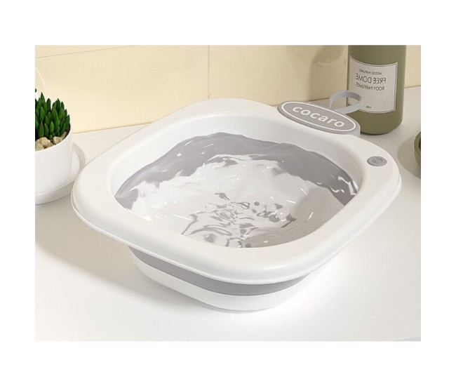 Lavoar Pliabil, Flippy, pentru Copii 1-8 Ani, 28.5x28.5x10 cm, din PE+PP, 3.5l, Model Fata, Gri Lavoar Pliabil, Flippy, pentru Copii 1-8 Ani, 28.5x28.5x10 cm, din PE+PP, 3.5l, Model Fata, Gri