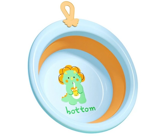 Cada Pliabila pentru Baie pentru Copii, Flippy, Cadita pentru Bebelusi, Model Rotund cu Dinozaur, Blue, 30x30x3.7 cm, 4L Cada Pliabila pentru Baie pentru Copii, Flippy, Cadita pentru Bebelusi, Model Rotund cu Dinozaur, Blue, 30x30x3.7 cm, 4L
