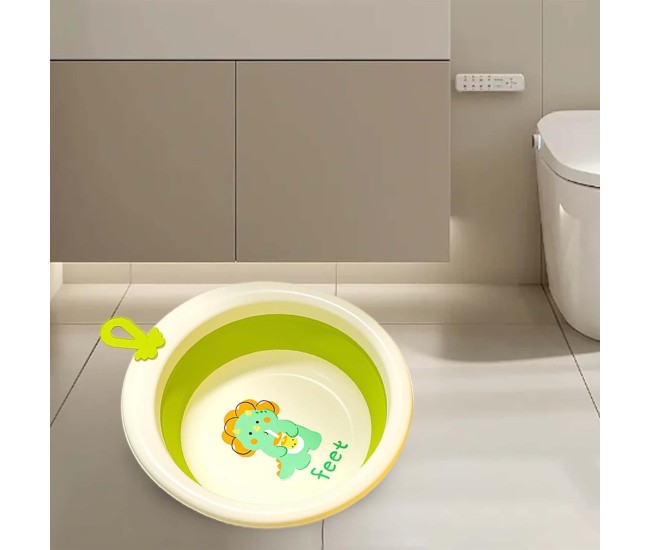 Cada Pliabila pentru Baie pentru Copii, Flippy, Cadita pentru Bebelusi, Model Rotund cu Dinozaur, Verde, 30x30x3.7 cm, 4L Cada Pliabila pentru Baie pentru Copii, Flippy, Cadita pentru Bebelusi, Model Rotund cu Dinozaur, Verde, 30x30x3.7 cm, 4L